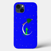 hässlicher Weihnachts-Alien-Weihnachtsbaum Mond