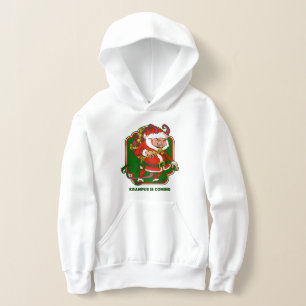 hässlicher Weihnachts-Krampus kommt lustig Hoodie