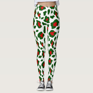 hässlicher Weihnachts-Leopardenprint Leggings