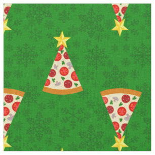 hässlicher Weihnachts-Pizza-Baum lustiger italieni Stoff