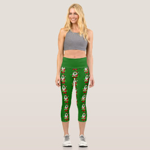 hässlicher Weihnachts-Santa-Zombie-Gothmas Capri Leggings