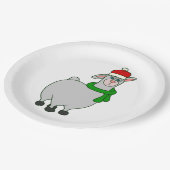 hässlicher Weihnachtsclaus Pappteller (Schrägansicht)