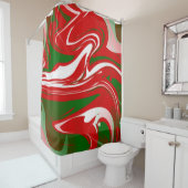 hässlicher Weihnachtsdruck aus Marmor Duschvorhang (Beispiel)