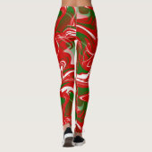 hässlicher Weihnachtsdruck aus Marmor Leggings (Rückseite)