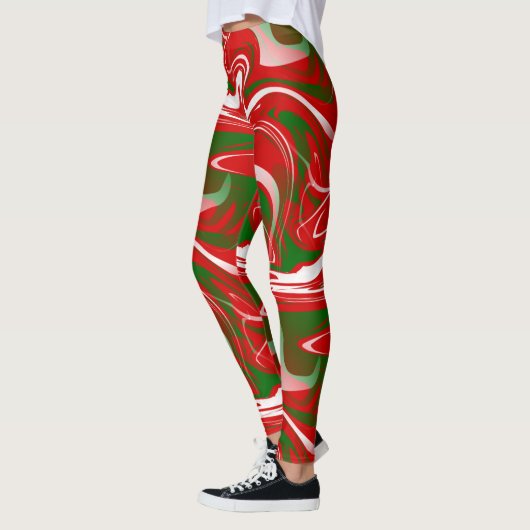 hässlicher Weihnachtsdruck aus Marmor Leggings (Links)
