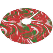 hässlicher Weihnachtsdruck aus Marmor Polyester Weihnachtsbaumdecke (Schrägansicht)