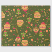 hässlicher Weihnachtseis-Saftburger Geschenkpapier (Flach)