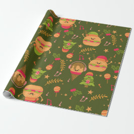 hässlicher Weihnachtseis-Saftburger Geschenkpapier