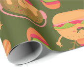 hässlicher Weihnachtseis-Saftburger Geschenkpapier (Rolleneckpunkt)