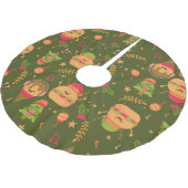 hässlicher Weihnachtseis-Saftburger Polyester Weihnachtsbaumdecke (Schrägansicht)