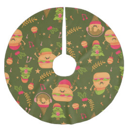 hässlicher Weihnachtseis-Saftburger Polyester Weihnachtsbaumdecke