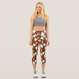 hässlicher Weihnachtsgeist Grusel-Gothmas-Streifen Capri Leggings