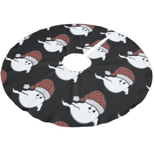 hässlicher Weihnachtsgeistesteppich Polyester Weihnachtsbaumdecke (Schrägansicht)