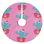 hässlicher Weihnachtskaktus südwestliche Wüstensch Polyester Weihnachtsbaumdecke (Vorderseite)