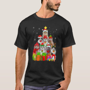 Hässlicher Weihnachtskatzenbaum Scottish Fold Katz T-Shirt