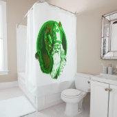 hässlicher Weihnachtskrampus st nicholas santa Duschvorhang (Beispiel)