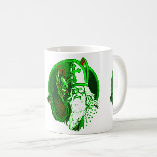 hässlicher Weihnachtskrampus st nicholas santa Kaffeetasse (VorderseiteRechts)