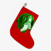 hässlicher Weihnachtskrampus st nicholas santa Kleiner Weihnachtsstrumpf (Vorderansicht (hängend))