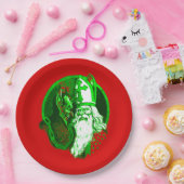 hässlicher Weihnachtskrampus st nicholas santa Pappteller (Party)