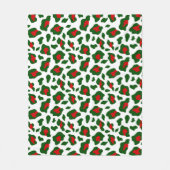 hässlicher Weihnachtsleoparddruck Fleecedecke (Vorderseite)