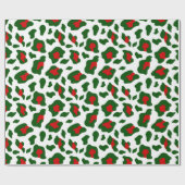 hässlicher Weihnachtsleoparddruck Geschenkpapier (Flach)