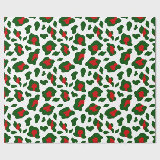 hässlicher Weihnachtsleoparddruck Geschenkpapier (Flach)