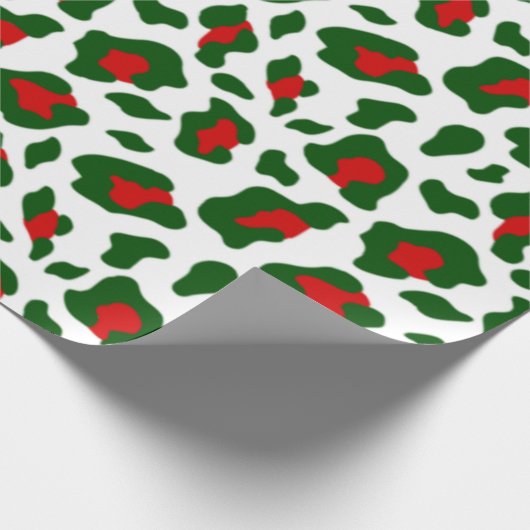 hässlicher Weihnachtsleoparddruck Geschenkpapier (Ecke)