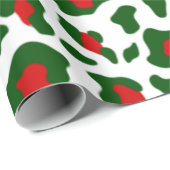 hässlicher Weihnachtsleoparddruck Geschenkpapier (Rolleneckpunkt)