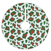 hässlicher Weihnachtsleoparddruck Polyester Weihnachtsbaumdecke (Vorderseite)