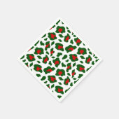 hässlicher Weihnachtsleoparddruck Serviette (Ecke)