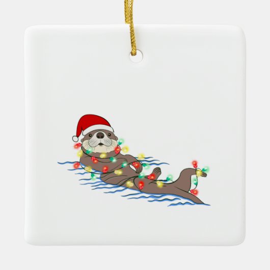 hässlicher Weihnachtslieder Keramikornament (Vorderseite)