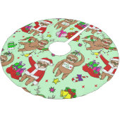 hässlicher Weihnachtslieder Polyester Weihnachtsbaumdecke (Schrägansicht)