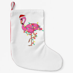 hässlicher Weihnachtsmann Flamingo Kleiner Weihnachtsstrumpf