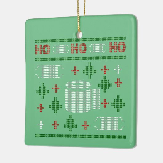 hässlicher Weihnachtspulli 2020 Keramikornament (Links)