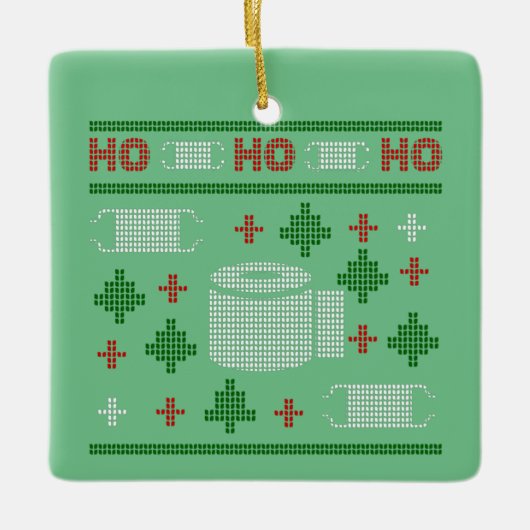 hässlicher Weihnachtspulli 2020 Keramikornament (Vorderseite)