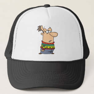 hässlicher Weihnachtspulli Cartoon Truckerkappe