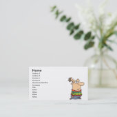 hässlicher Weihnachtspulli Cartoon Visitenkarte (Stehend Vorderseite)