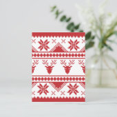 hässlicher Weihnachtspulli Feiertagspostkarte (Stehend Vorderseite)