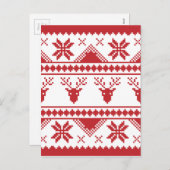 hässlicher Weihnachtspulli Feiertagspostkarte (Vorne/Hinten)