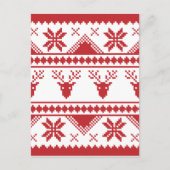 hässlicher Weihnachtspulli Feiertagspostkarte (Vorderseite)