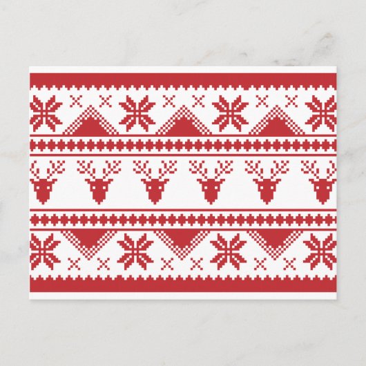 hässlicher Weihnachtspulli Feiertagspostkarte (Vorderseite)