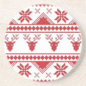 hässlicher Weihnachtspulli Getränkeuntersetzer (Vorne)
