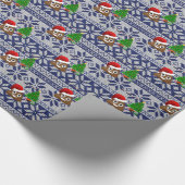 hässlicher Weihnachtspulli kacke Emoji Geschenkpapier (Ecke)