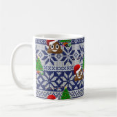 hässlicher Weihnachtspulli kacke Emoji Kaffeetasse (Links)