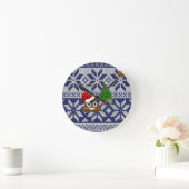 hässlicher Weihnachtspulli kacke Emoji Runde Wanduhr (Zuhause)