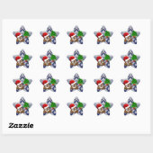 hässlicher Weihnachtspulli kacke Emoji Stern-Aufkleber (Blatt)