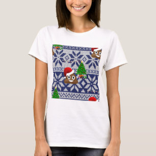 hässlicher Weihnachtspulli kacke Emoji T-Shirt