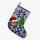 hässlicher Weihnachtspulli kackte Emoji-Strumpf Kleiner Weihnachtsstrumpf (Vorderansicht (hängend))