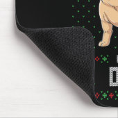 Hässlicher Weihnachtspulli Mops Hässlicher Pullove Mousepad (Ecke)