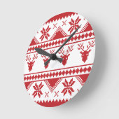 hässlicher Weihnachtspulli Runde Wanduhr (Winkel)